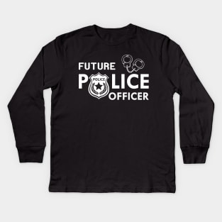 Future Police Officer Kids Long Sleeve T-Shirt